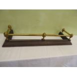 Victorian cast iron brass rail fender