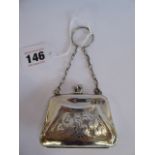 Silver purse - B'ham 1918 (3" wide)