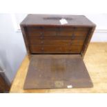 Moore & Wright engineering tool chest and contents - gauges, drill bits etc.