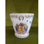 Chinese armorial jardiniere plant pot