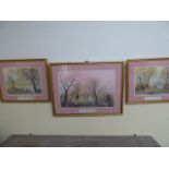 Gilt framed Helen Bradley prints (3)