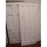 19thC painted panelled interior doors (211x91cm, 205x83cm,