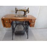 Victorian cast iron rose pattern singer treadle sewing machine c1891