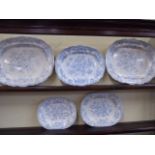 19thC Asiatic pheasant pattern meat plates (5)
