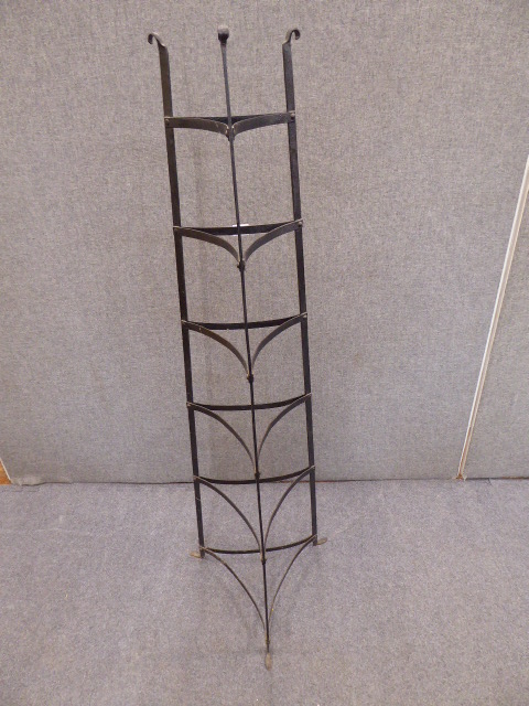 Wrought iron tapered tripod saucepan stand