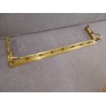 Edwardian brass fire fender