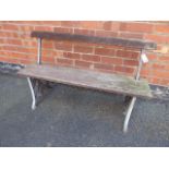 19thC cast iron ex-reversible bench - C.M.