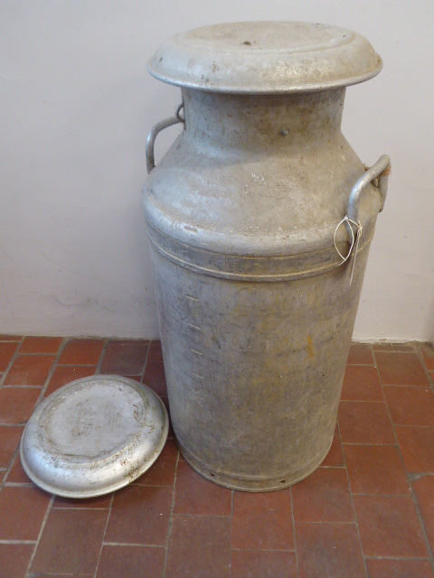 Aluminium milk churn - Leicester Co-op Society (Grundy,