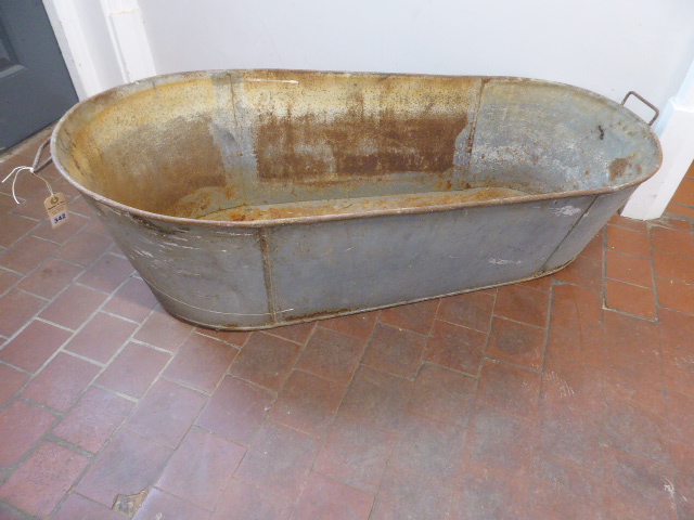 Galvanised bath tub (45" long)