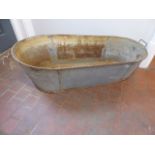 Galvanised bath tub (45" long)