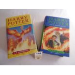 First edition Harry Potter books - 'The Half-Blood Prince' and 'The Order of the Phoenix' JK