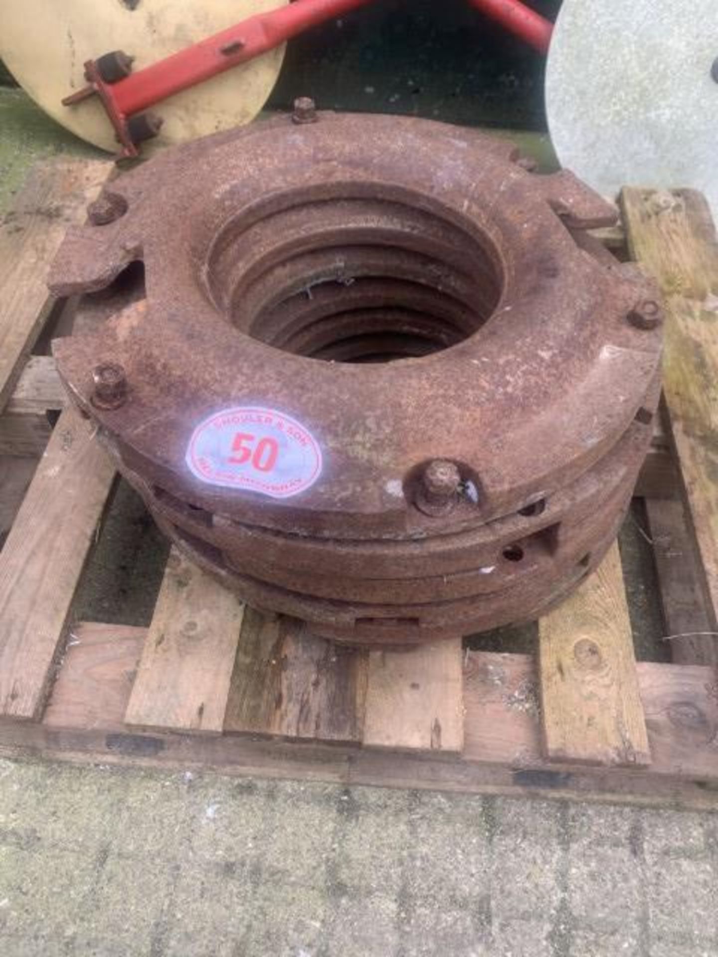 Tractor wheel inner weight