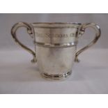 Silver trophy loving cup 'The Seniors Cup' engraved with annual winners - 1968-2008 - London 1905 -