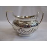 Gadrooned silver sugar bowl (London 1895)