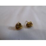 18ct gold knot earrings 1.