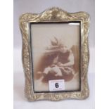 Shaped silver photograph frame - B'ham 1911