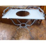 Painted wrought iron washstand