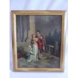 19thC oil on canvas - Romeo and Juliet monogrammed S.