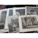 Unframed architectural engravings - Axel.H.