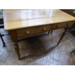 Edwardian oak writing table