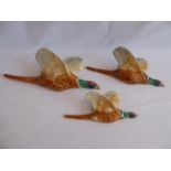 Beswick flying pheasant plaques (661 '1,'2,