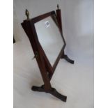 Small Georgian reeded mahogany swing mirror