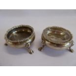 Pair silver salts - London 1843