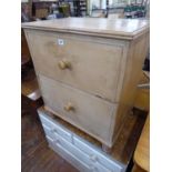 Victorian pine lift top commode chest