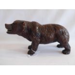 Resin figure of black forest style bear