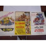 Argentinian film posters - war - 'Los Heroes de Telemark', 'El Amor Y la Guerra',