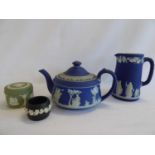 Wedgwood Jasper teapot, jug etc.