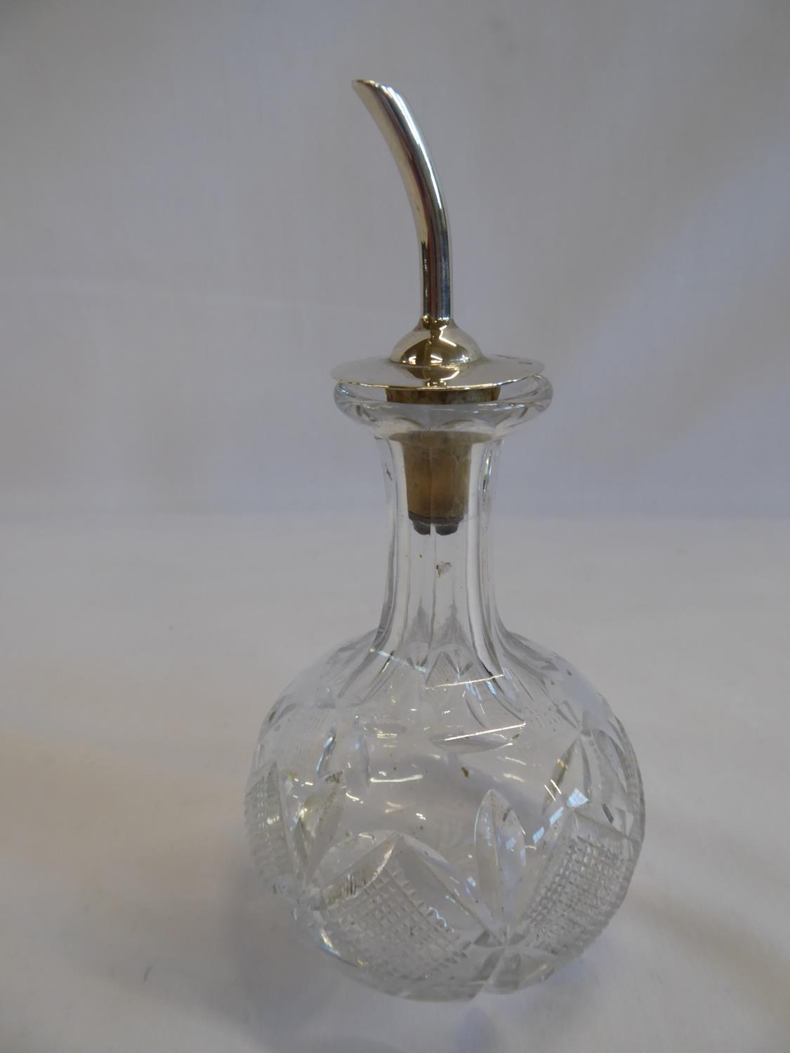 Silver spout cut glass Angostura bitters bottle - B'ham 1926 - Image 2 of 5