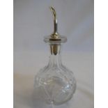 Silver spout cut glass Angostura bitters bottle - B'ham 1926