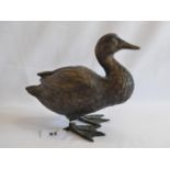 Bronze duck statue (7 1/2" tall)