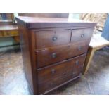 Victorian mahogany 5 drawer chest