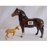 Beswick stallion and palamino foal (2)