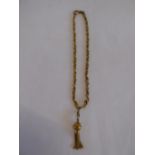 9ct gold watch chain (14.