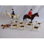 Beswick hunting figures - huntsman, huntswoman,