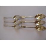 Set 6 silver dessert spoons - London 1825