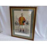 Signed coloured engraving 'Frank Goodall, huntsman to H.M.