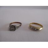 18ct gold and platinum rings (2) (3.