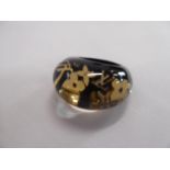 Louis Vuitton black resin inclusion ring