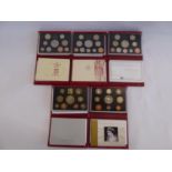 The Royal Mint deluxe proof coin sets - 1996,97,98,99,