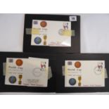 Stamps - first day cover World Cup 1966 England world champions - one signed by Nobby Stiles (3)