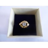 Gold ? solitaire diamond ring approx 0.4ct (2.