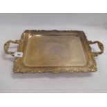 Heavy silver plated serving tray