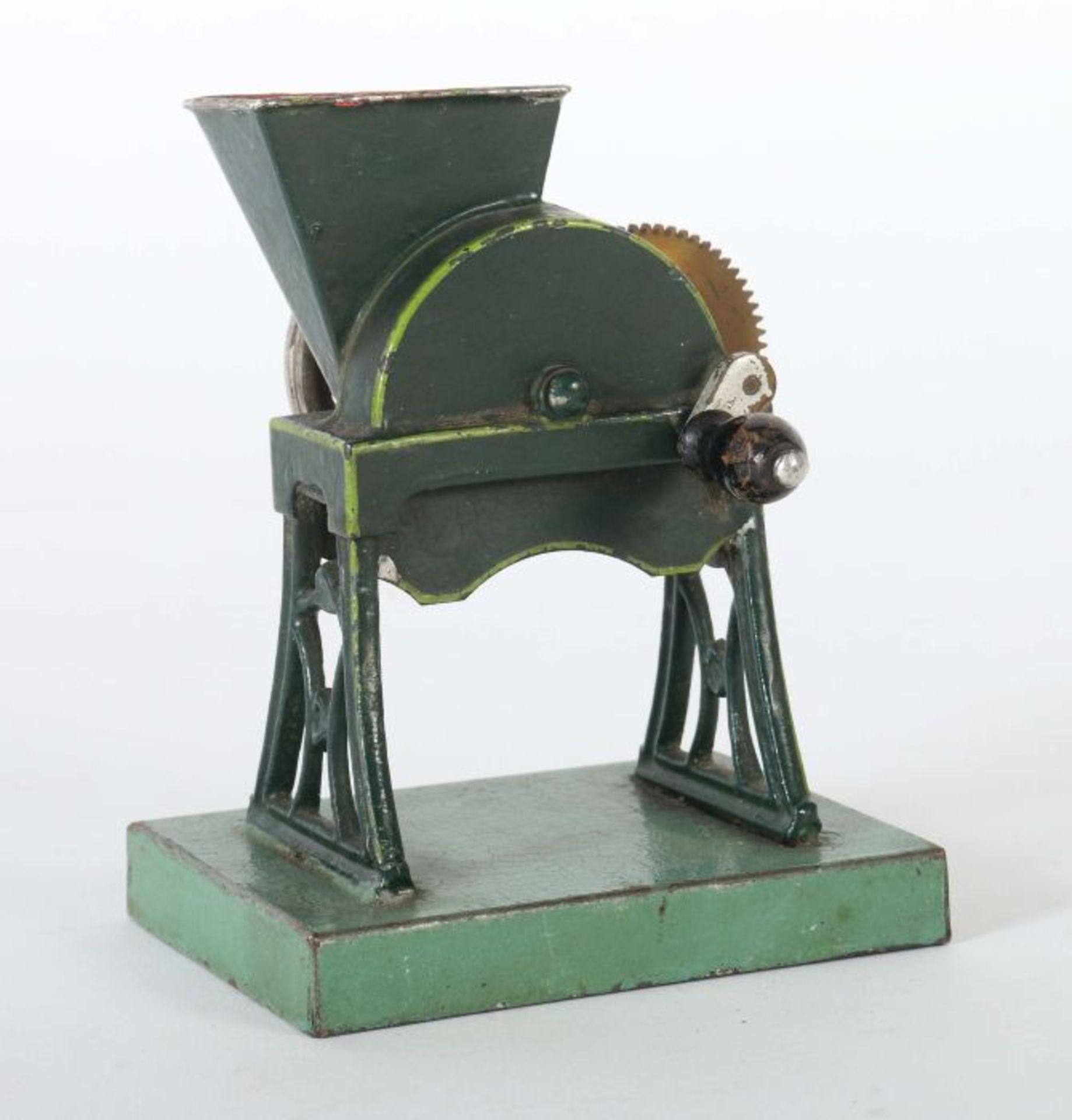 Antriebsmodell Märklin, Rübenmühle, BZ: ca. 1915, mit rotem Monogrammstempel, Blech grün HL auf - Bild 2 aus 3