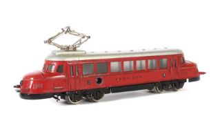 Schweizer Leichttriebwagen Märklin, Spur 0, RP 930, "Roter Pfeil", BZ 1936-1940, Uhrwerkantrieb, v+