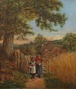 Dearle, John H. lebte um 1852 auf der Insel Jersey. "Marktmorgen", idyllische Landschaftsansicht