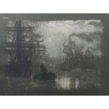 Grethe, Carlos Montevideo 1864 - 1913 Nieuwport, deutscher Maler. "Im Hafen", Darstellung mit